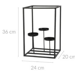 Świecznik na tealighty, 36 cm, metalowy