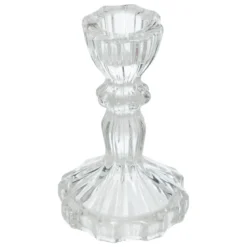 Świecznik szklany, kryształ,11 cm