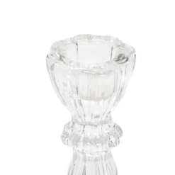 Świecznik szklany, kryształ,11 cm