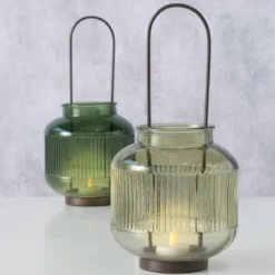 Świecznik szklany na tealight ZENOR, 29 cm