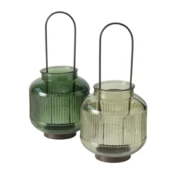 Świecznik szklany na tealight ZENOR, 29 cm