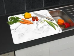 Wielofunkcyjna płyta kuchenna z hartowanego szkła MARBLE