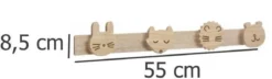 Wieszak dziecięcy ANIMAL, 55 cm, motyw zwierzątek