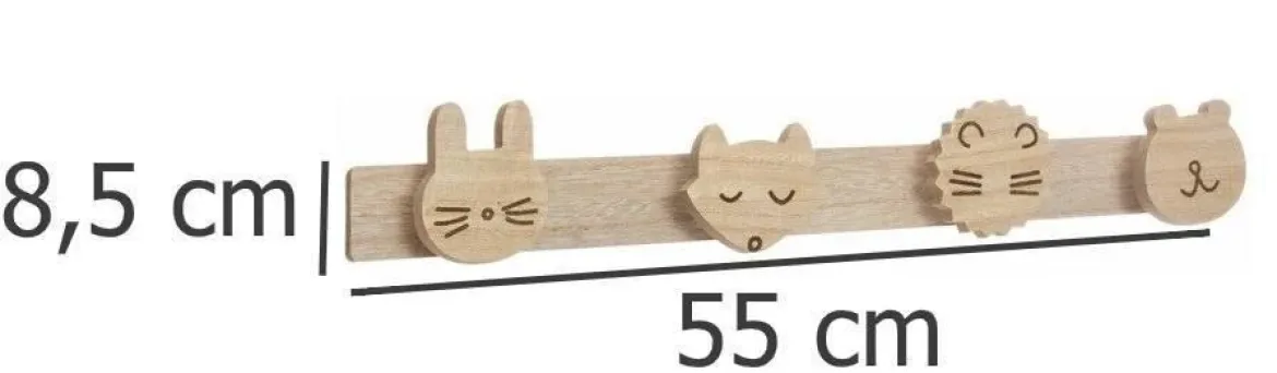Wieszak dziecięcy ANIMAL, 55 cm, motyw zwierzątek