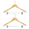 Wieszaki drewniane do szafy z metalowymi klamerkami COMFY PLACES, 2 sztuki