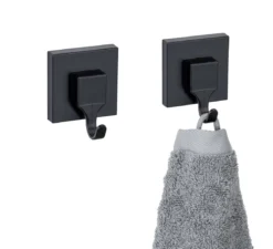 Wieszaki na przyssawki QUADRO, Vacuum-Loc, 2 sztuki w komplecie, WENKO