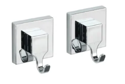 Wieszaki na przyssawki QUADRO, Vacuum-Loc, 2 sztuki w komplecie, WENKO