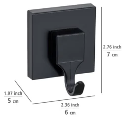 Wieszaki na przyssawki QUADRO, Vacuum-Loc, 2 sztuki w komplecie, WENKO