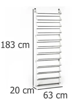 Wieszak na buty, organizer zawieszany na drzwi, 183 x 63 x 20 cm
