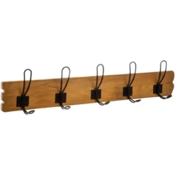 Wieszak na ścianę LOFT, 5 metalowych haczyków