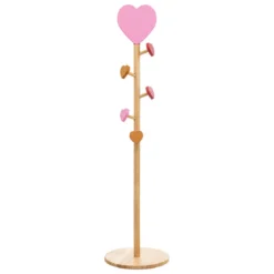 Wieszak stojący dla dzieci LOVE, haczyki serduszka, 135 cm