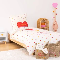 Wieszak stojący dla dzieci LOVE, haczyki serduszka, 135 cm