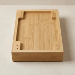 Wisząca szafka na klucze KIZU, 19 x 27 x 6 cm, bambus