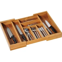 Wkład na sztućce regulowany, 35-58 cm, bambusowy, KESPER