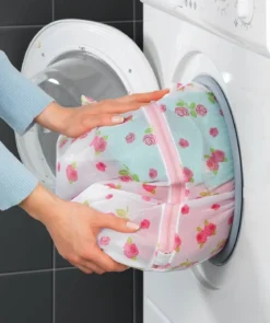 Woreczki do prania, zestaw 3 siatek, wzór różany