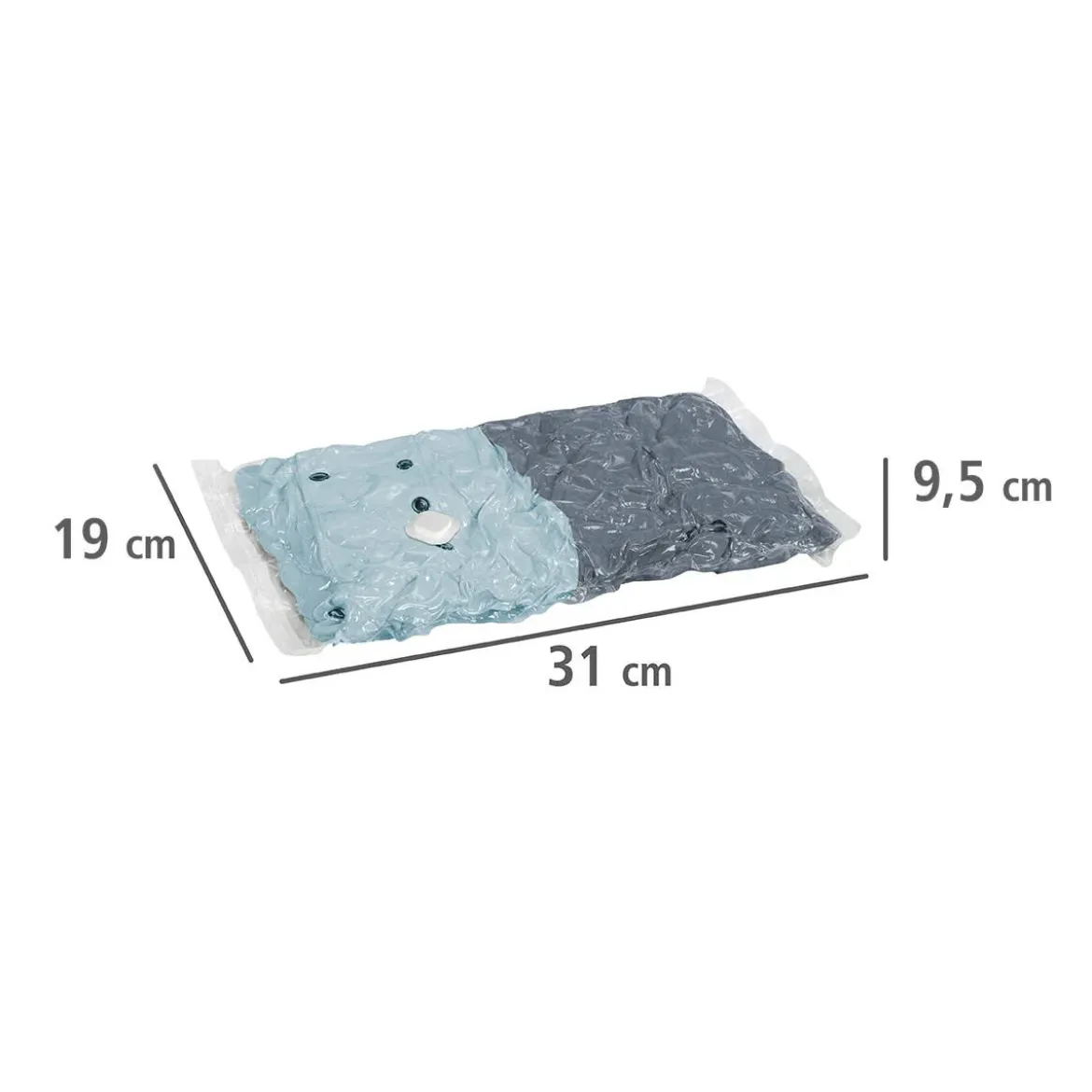 Worki próżniowe do przechowywania, zestaw plastikowych toreb + pompka - 40 x 60 cm (3 szt.), 50 x 70 cm (2 szt.), WENKO