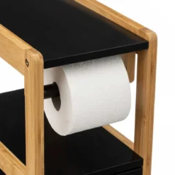 Wąska szafka na papier toaletowy NATUREO, bambusowy stelaż