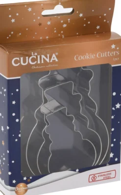 Wykrawaczki do ciastek, motyw świąteczny, 3 sztuki
