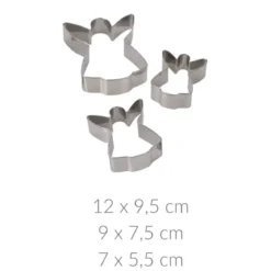 Wykrawaczki do ciastek, motyw świąteczny, 3 sztuki
