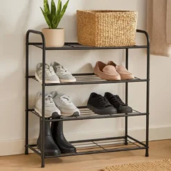 Wysoki stojak na buty METTY, 4 poziomy, 74 cm
