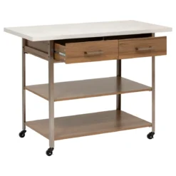 Wyspa kuchenna, mobilna COME, 2 szuflady, 120 cm