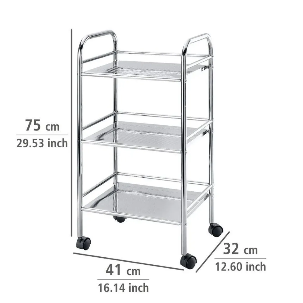 Wózek łazienkowy EXCLUSIV - 3 poziomy, WENKO