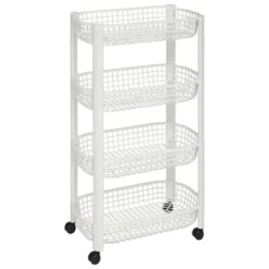 Wózek kuchenny na kółkach BASKET, plastikowy, 46,5 x 25,5 x 79 cm