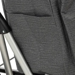 Wózek na zakupy na stabilnych kółkach, szary, 46 l