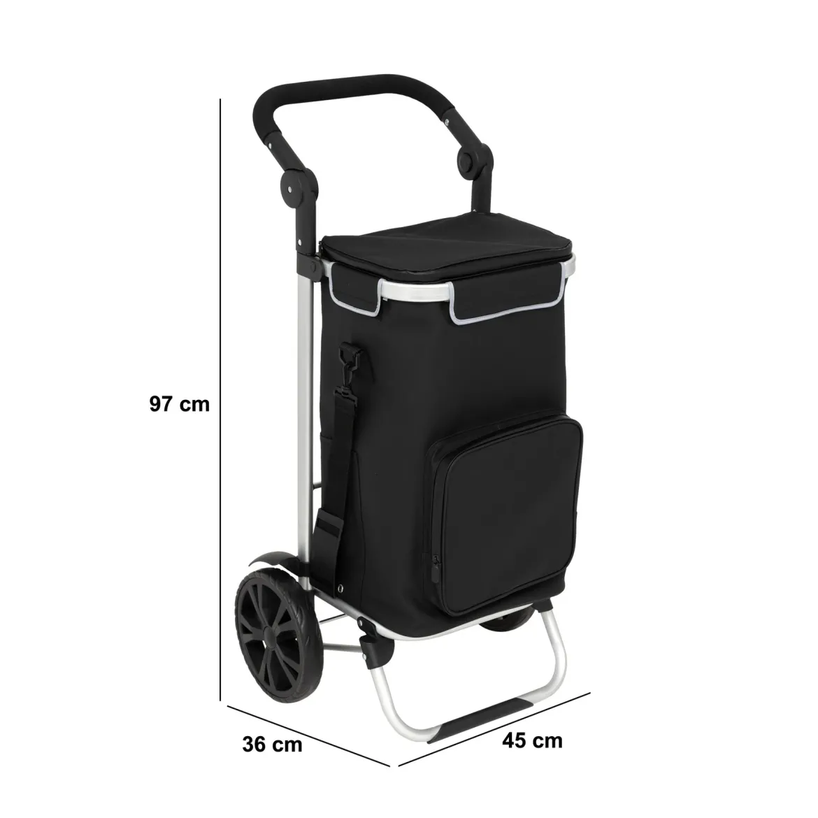 Wózek zakupowy na 2 kołach, 97 cm, regulowany