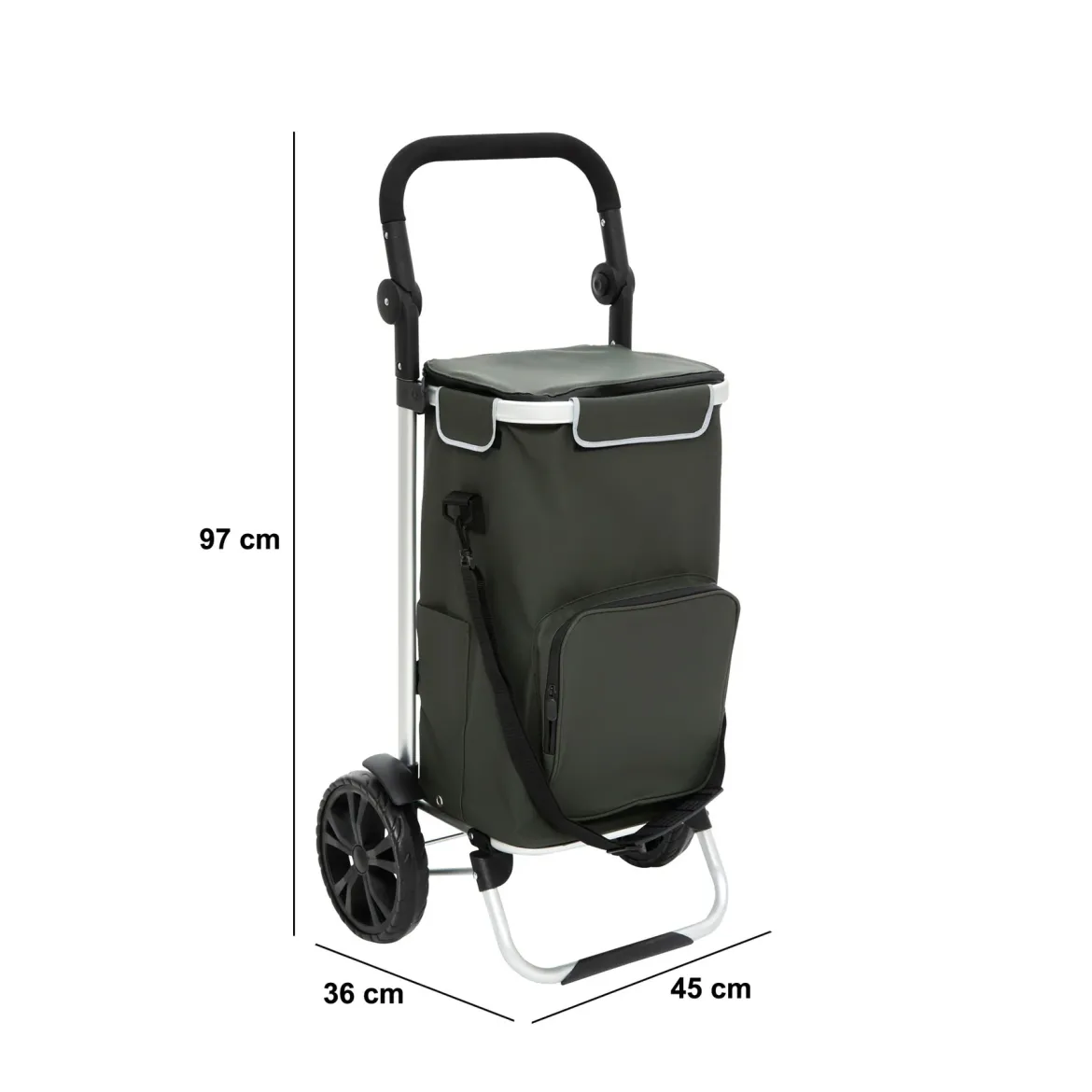 Wózek zakupowy na 2 kołach, 97 cm, regulowany