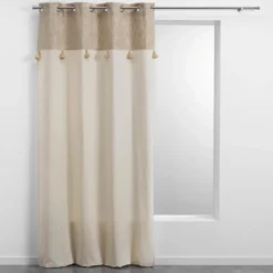 Zasłona boho SULTANCURTAIN, na przelotkach, z frędzlami, 140 x 240 cm
