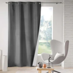 Zasłona na przelotkach ICEMOUNT CHARCOAL GREY, 140 x 260 cm, termoizolacyjna