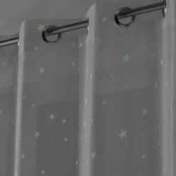 Zasłona na przelotkach ze wzorem, gwiazdki świecące w ciemności FLUO NIGHT