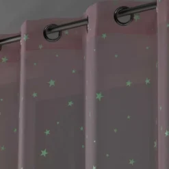 Zasłona na przelotkach ze wzorem, gwiazdki świecące w ciemności FLUO NIGHT