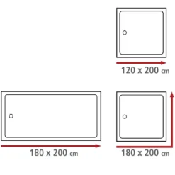 Zasłona prysznicowa Astera Flexi, tekstylna, 180x200 cm, WENKO