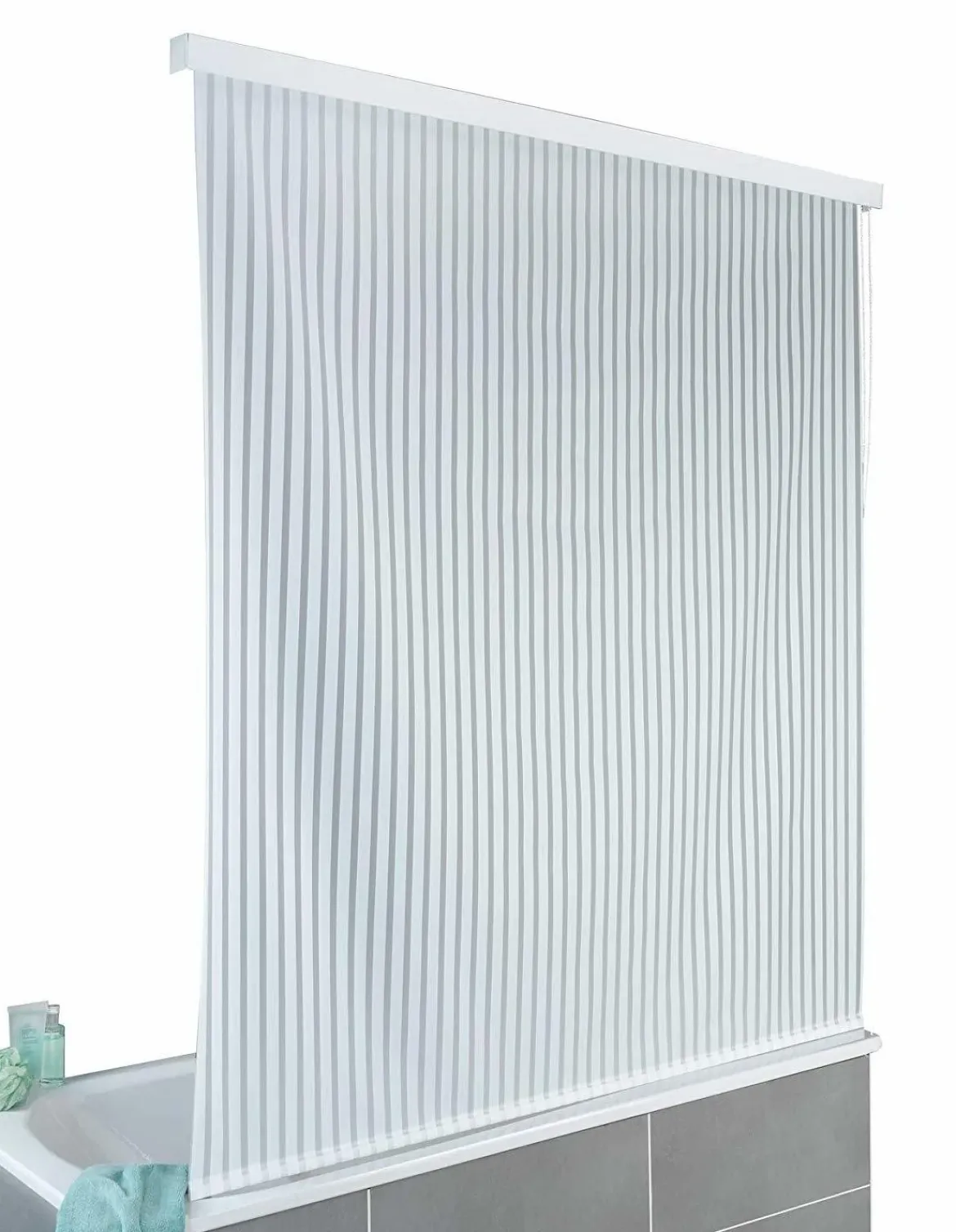 Zasłona prysznicowa Blind, z paskami, 132 x 240 cm, WENKO