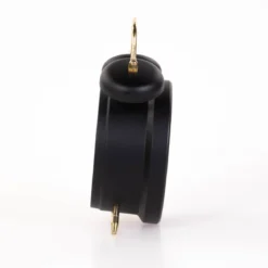 Zegar budzik w klasycznym stylu, ze złotymi wskazówkami, metalowy, Ø 12 cm