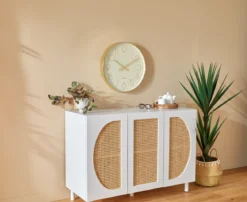 Zegar ścienny okrągły LAURE, złoty, Ø 51 cm