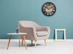 Zegar ścienny Vintage Ø 39 cm, wskazówkowy, okrągły, rzymskie cyfry