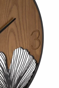 Zegar ścienny WOOD, brązowy, Ø 60 cm