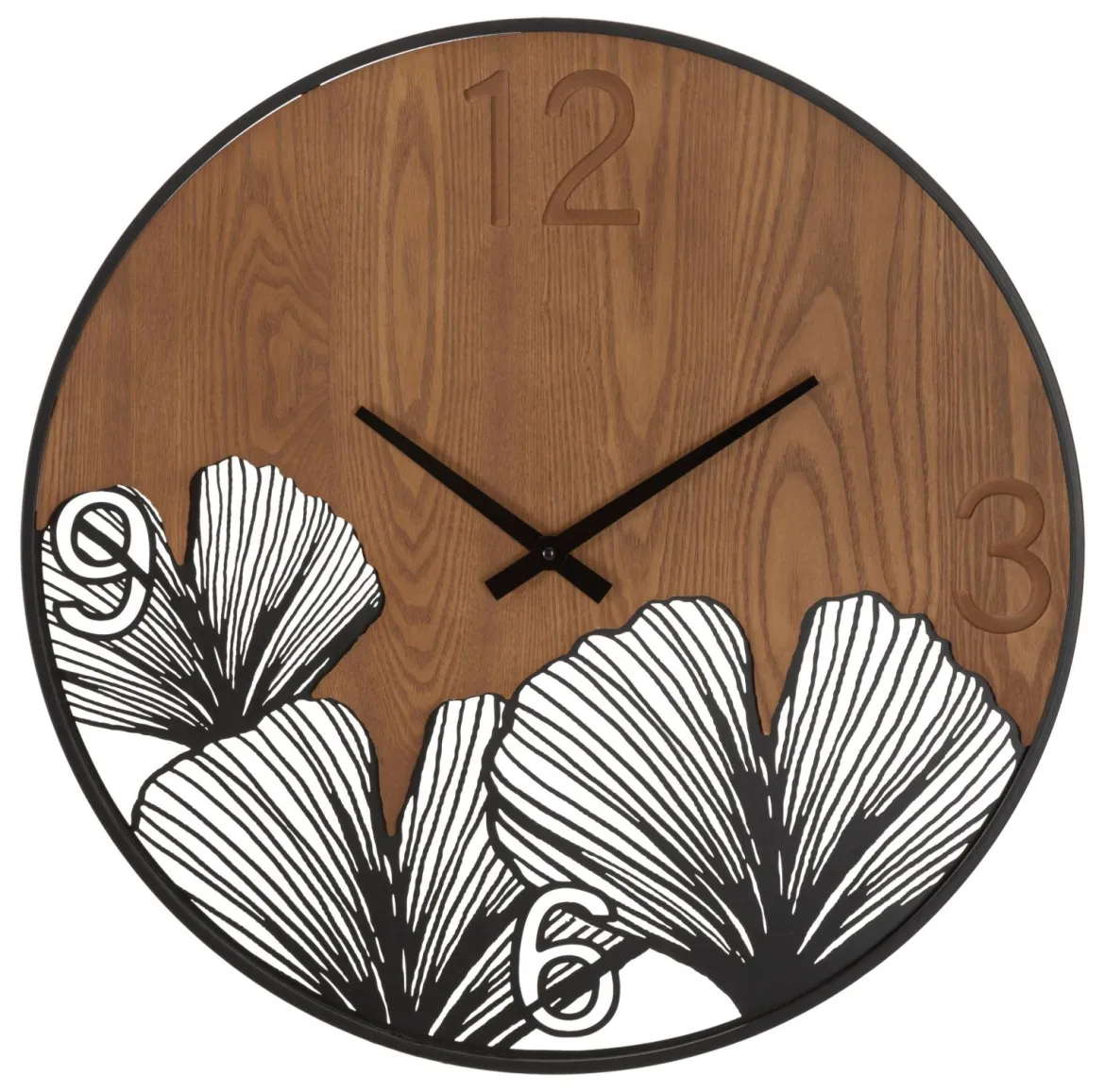 Zegar ścienny WOOD, brązowy, Ø 60 cm