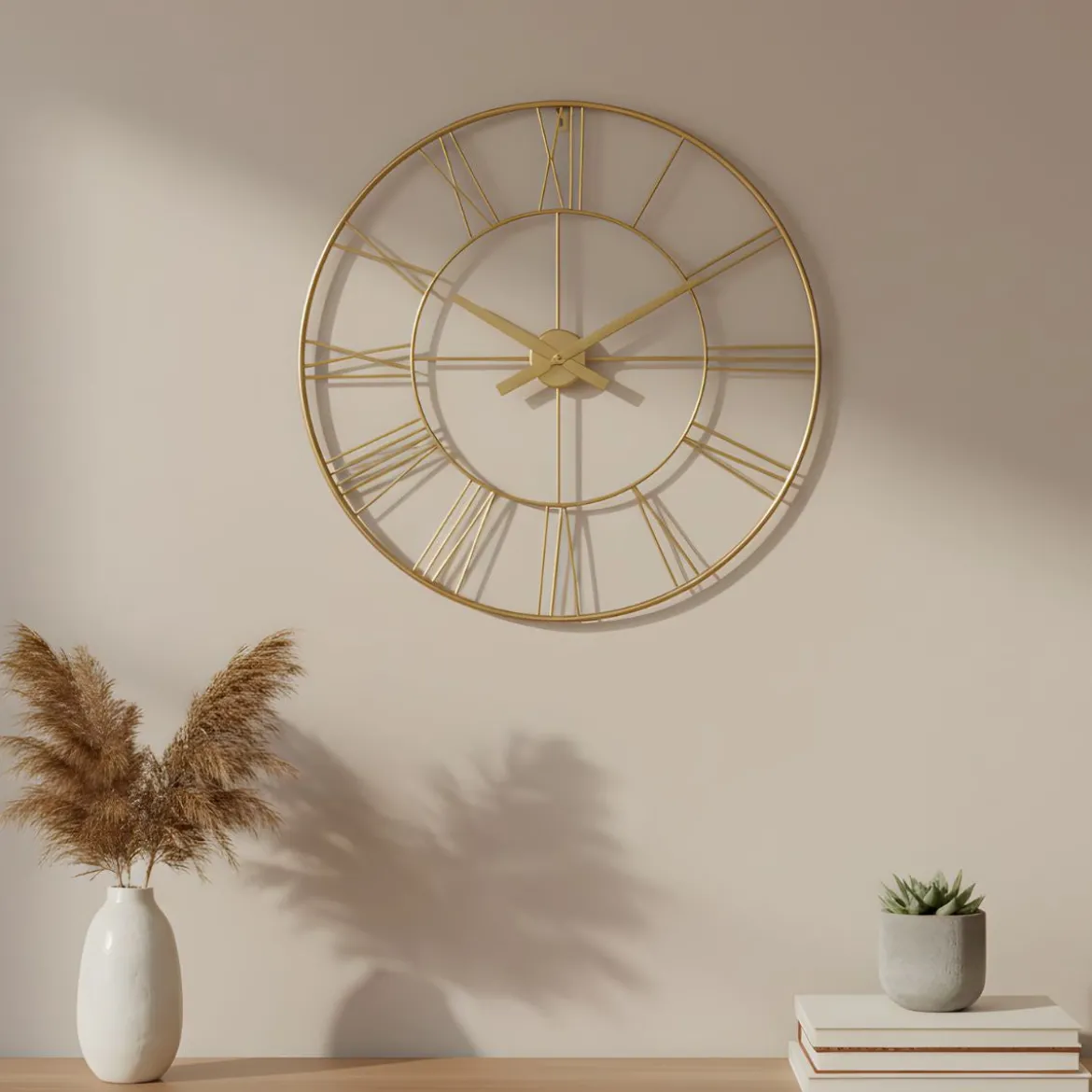 Zegar ścienny w stylu industrialnym ARATIO, Ø 70 cm