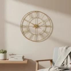 Zegar ścienny w stylu industrialnym ARATIO, Ø 70 cm