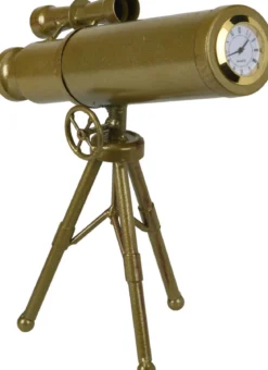 Zegar do salonu TELESKOP, metalowy, 23 cm