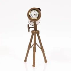 Zegar do salonu TELESKOP, metalowy, 23 cm