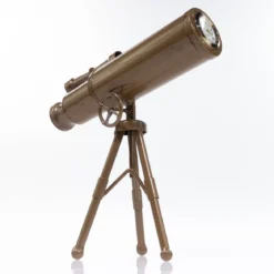 Zegar do salonu TELESKOP, metalowy, 23 cm