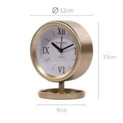 Zegar stojący na komodę Marion, złoty, Ø 12 cm