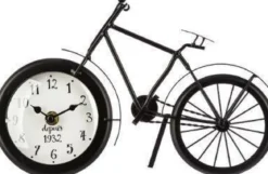 Zegar stołowy metalowy, motyw roweru, 29 cm