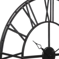 Zegar wiszący z metalu, tarcza z dużymi elementami w stylu vintage