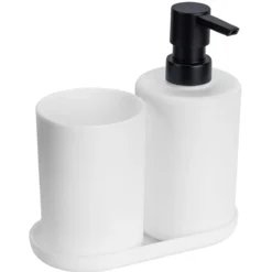 Zestaw łazienkowy, dozownik i kubek na szczoteczki, FANO, 350 ml